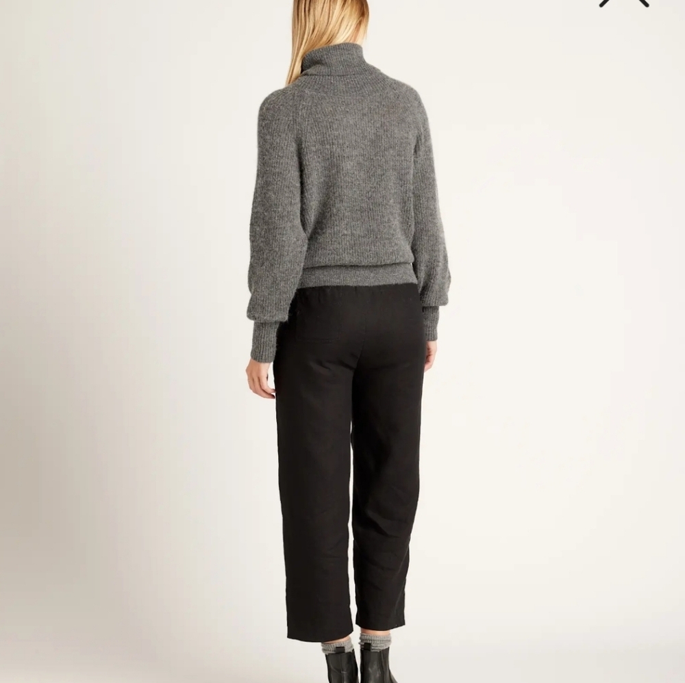 NWT! Quince Baby Alpaca-Wool Blend Turtleneck Black Sweater! Sz. M (E15) - Picture 10 of 12